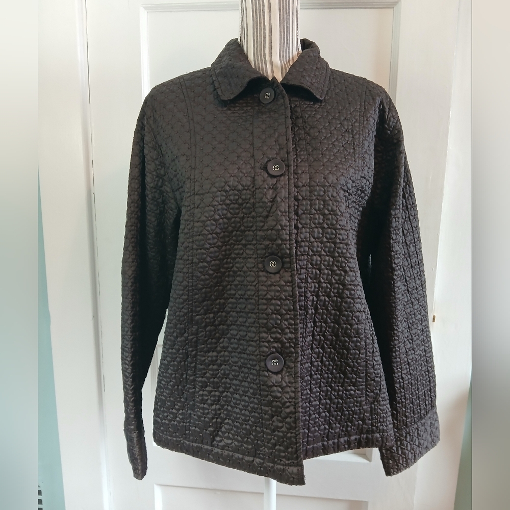 VTG Chico's Lightweight Ladycoat Chocolate Brown - size 3/xl